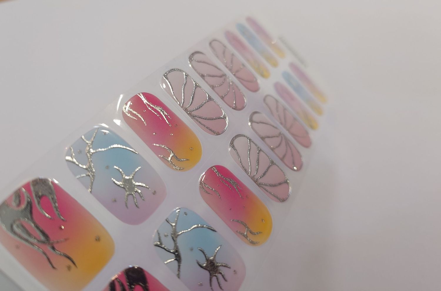 Silver Summer, UV-Gel-Folie, 20er-Nagelfolie Magic Nail Wraps NG200381