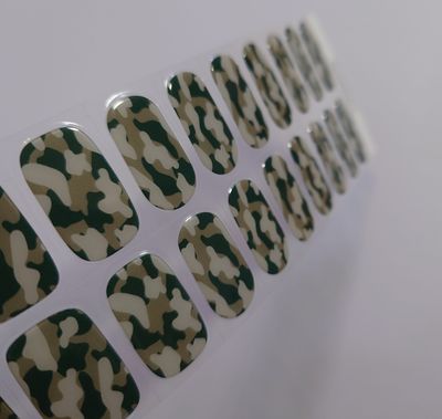 Camouflage, UV-Gel-Folie, 20er-Nagelfolie