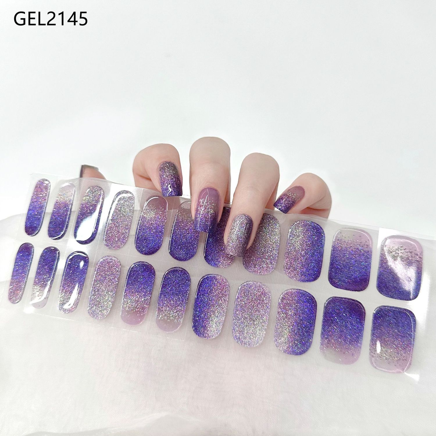 Purple Devotion Deluxe, teilweise semitransparente 22er Nagelfolie Magic Nail Wraps