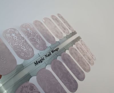 Awesome Silver Touch,  16er-Nagelfolie Magic Nail Wraps Exklusivdesign, milky touched