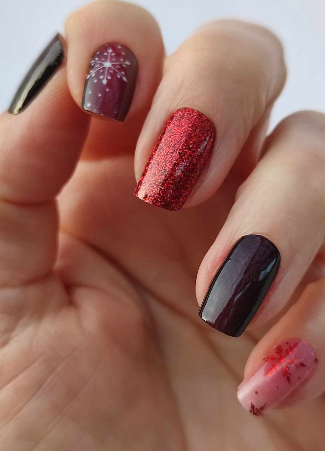 XMAS Love, teilweise semitransparent, 16er-Nagelfolie Magic Nail Wraps Exklusivdesign