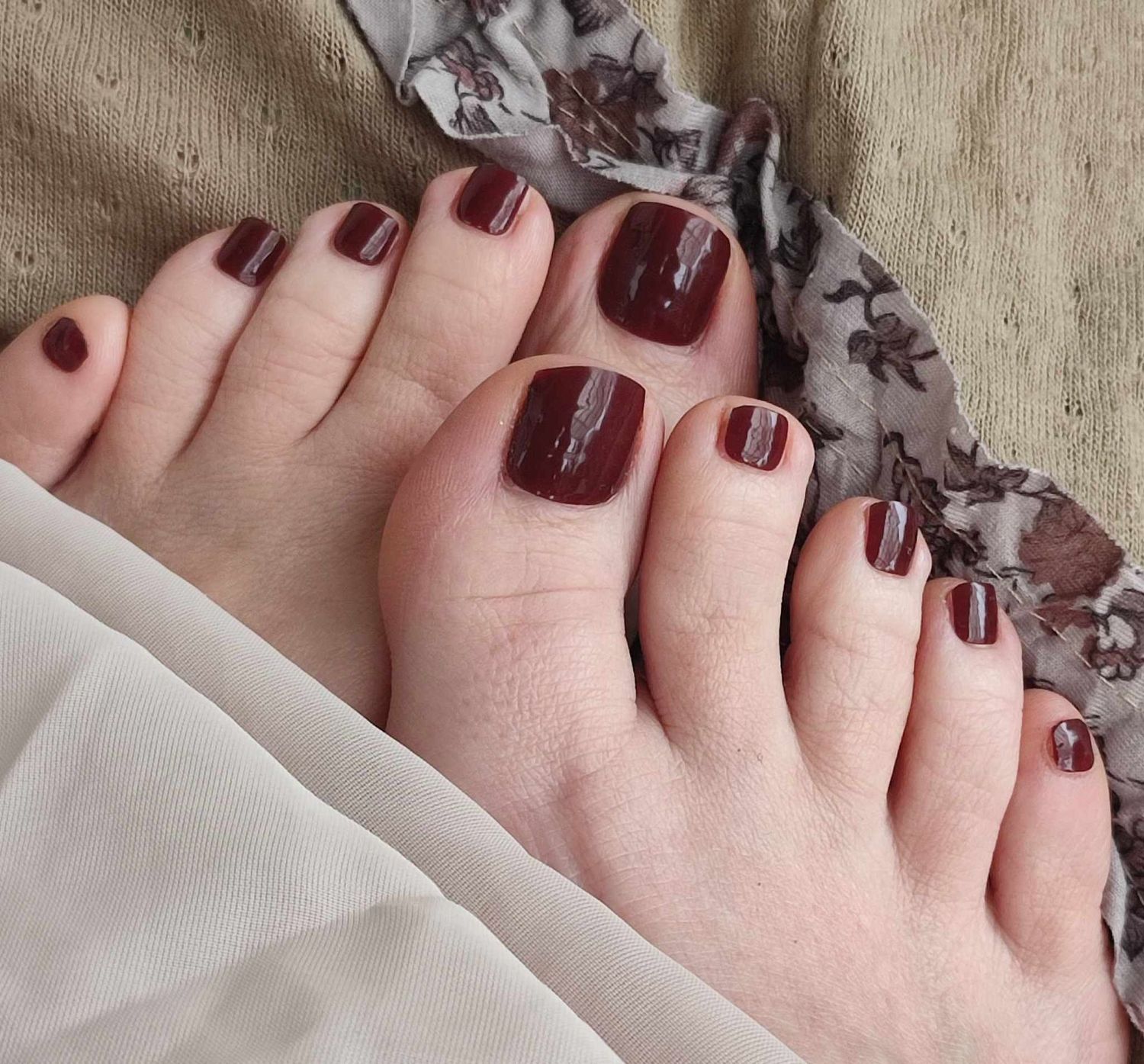 Maroon, UV-Gel-Folie für Füße, 32er-Nagelfolie Magic Nail Wraps, NGF200005