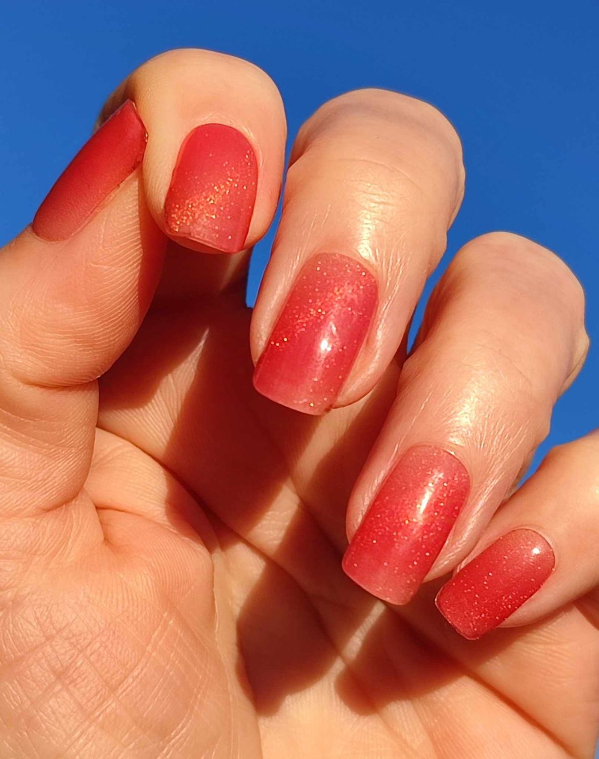 Melon (Cat Eye), leicht semitransparente UV-Gel-Folie, 30er-Nagelfolie, Magic Nail Wraps, NG300041