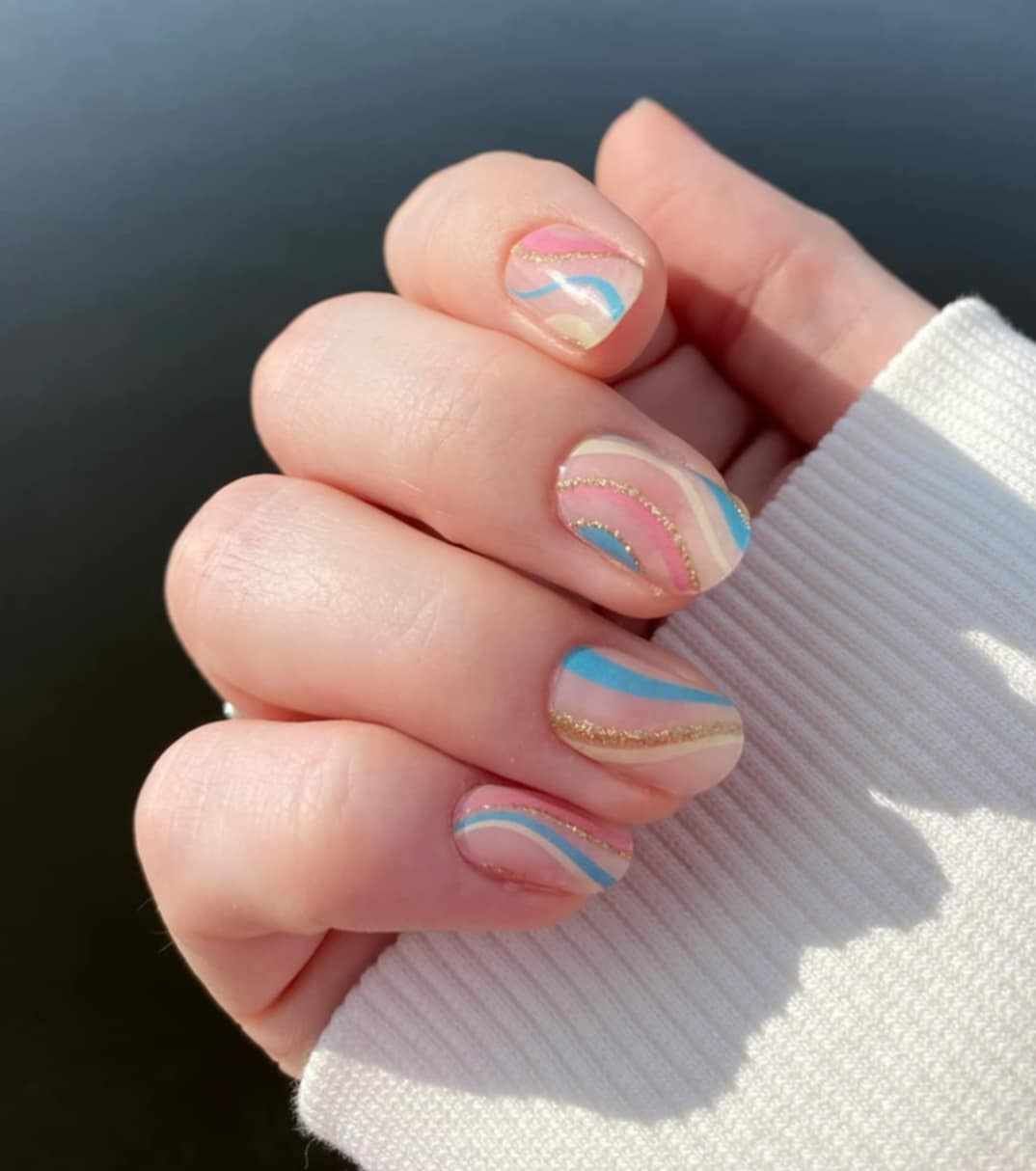 Carvel, semitransparente UV-Gel-Folie, 30er-Nagelfolie, Magic Nail Wraps, NG300043