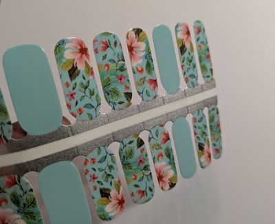 Turquoise Garden, 16-er Nagelfolie Magic Nail Wraps Turquoise Garden, 16-er Nagelfolie Magic Nail Wraps