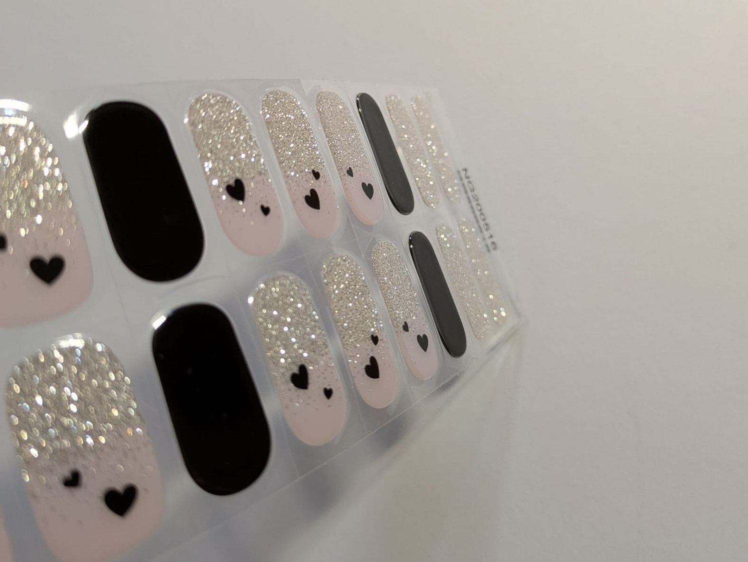 Give me your Heartbeat, teilweise leicht semitransparente UV-Gel-Folie, 20er-Nagelfolie Magic Nail Wraps, NG200516