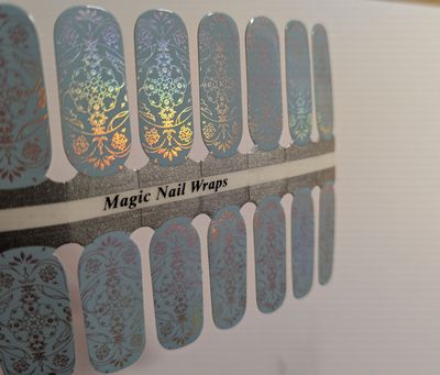 Awesome Blue Illusion, 16er-Nagelfolie Magic Nail Wraps Exklusivdesign Awesome Blue Illusion, 16er-Nagelfolie Magic Nail Wraps Exklusivdesign