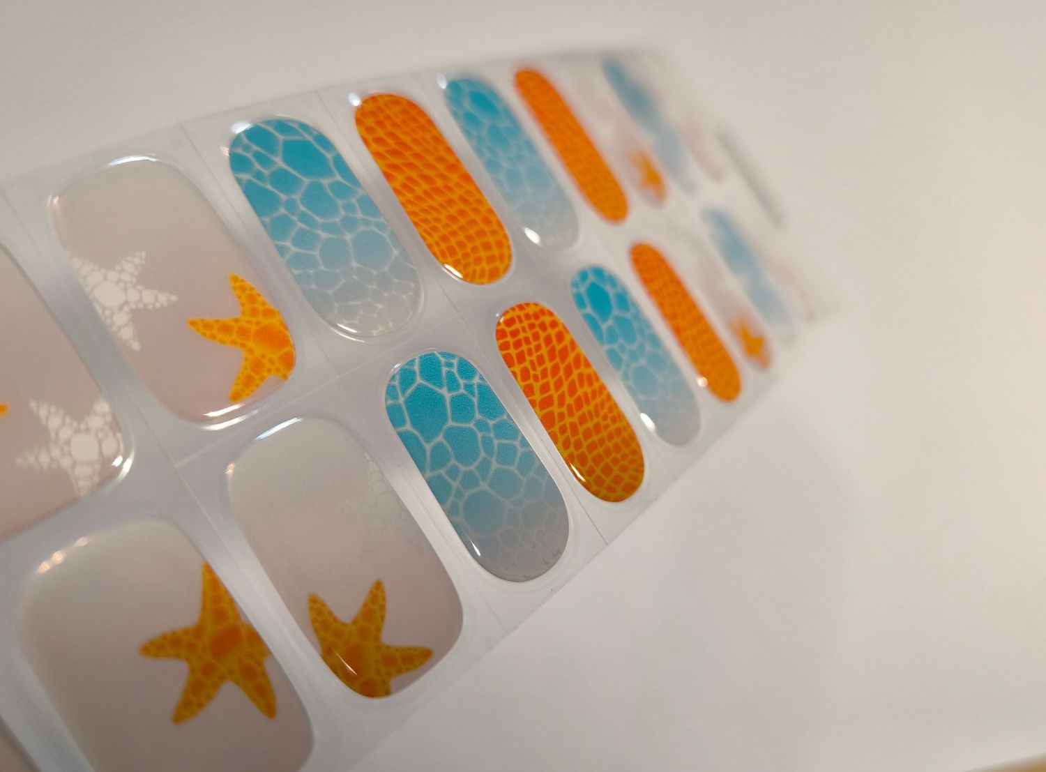Under the Sea, teilweise sehr semitransparente UV-Gel-Folie, 20er-Nagelfolie Magic Nail Wraps NG200603