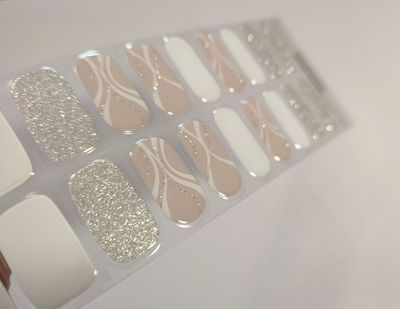 Moments, teilweise leicht semitransparente UV-Gel-Folie, 20er-Nagelfolie Magic Nail Wraps NG200562