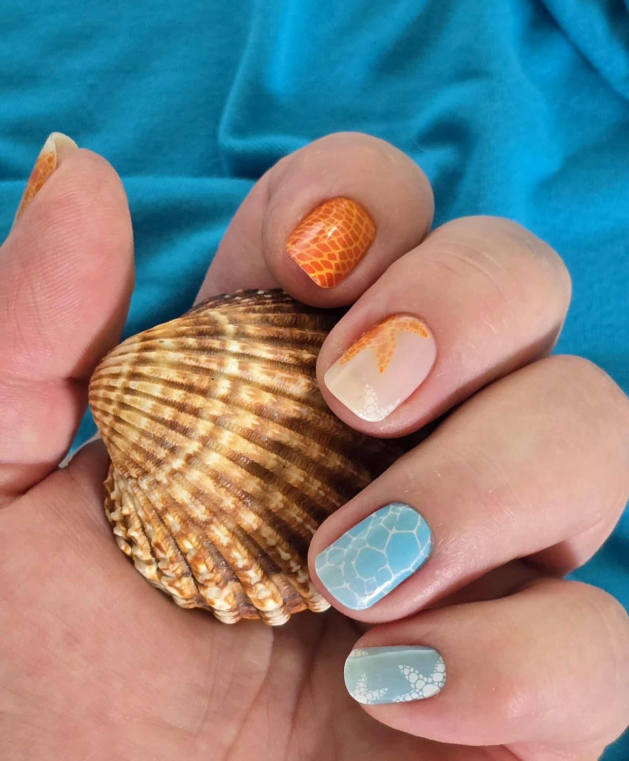 Under the Sea, teilweise sehr semitransparente UV-Gel-Folie, 20er-Nagelfolie Magic Nail Wraps NG200603