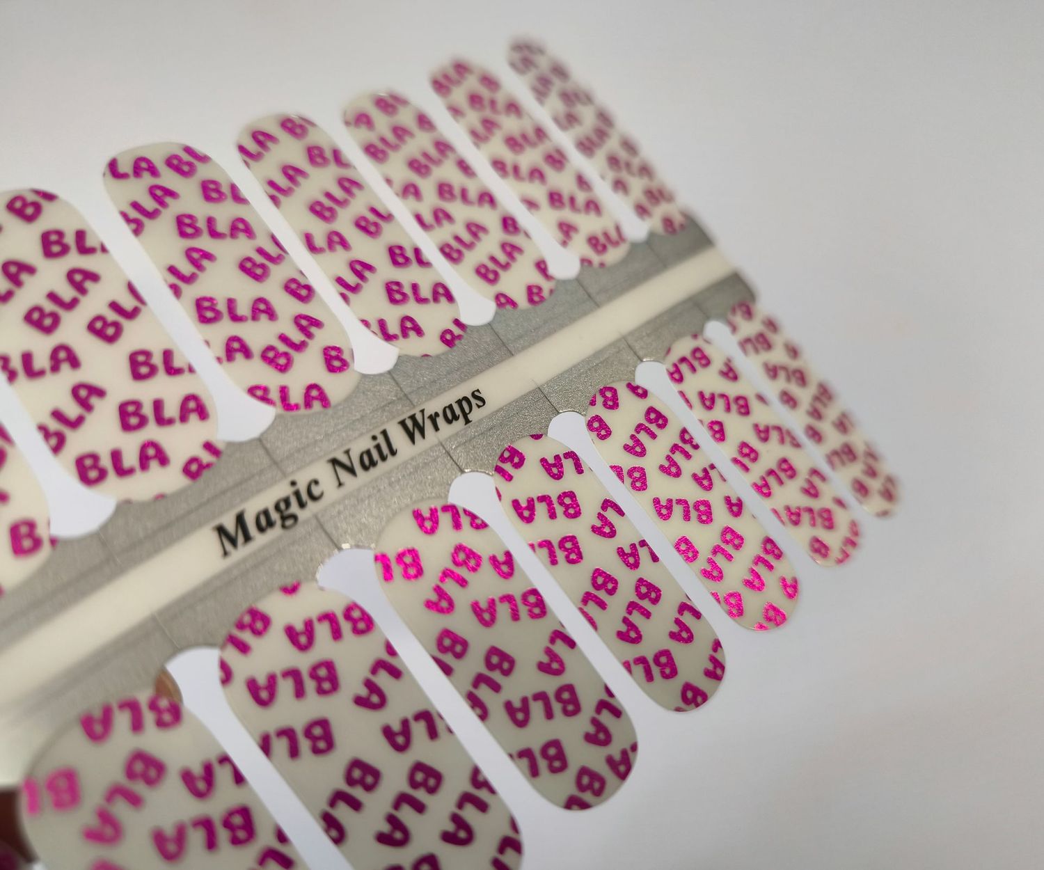 bla bla, Overlay, 16er-Nagelfolie Magic Nail Wraps Exklusivdesign