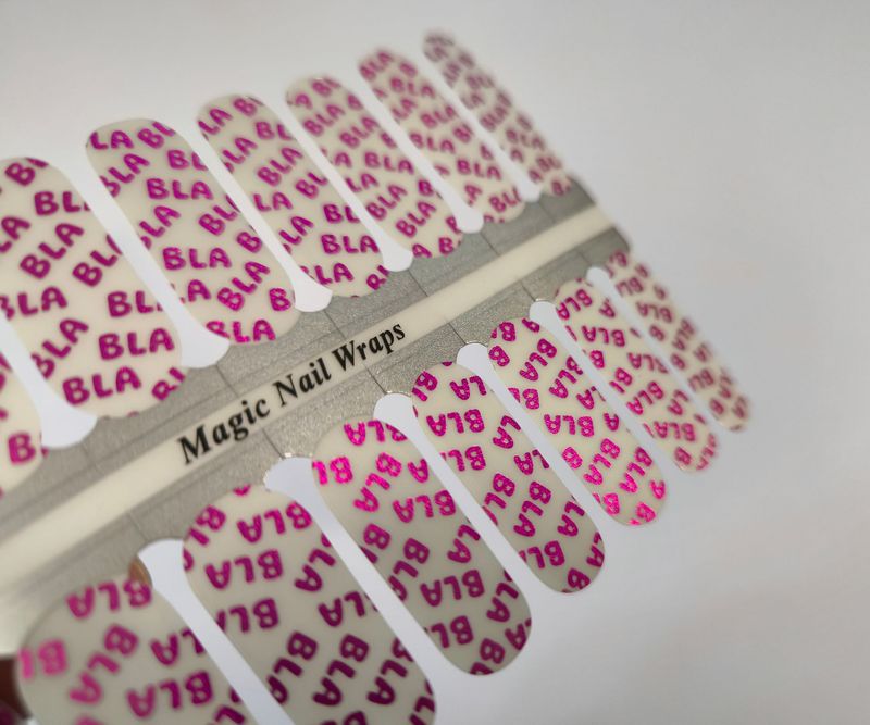 bla bla, Overlay, 16er-Nagelfolie Magic Nail Wraps Exklusivdesign bla bla, Overlay, 16er-Nagelfolie Magic Nail Wraps Exklusivdesign