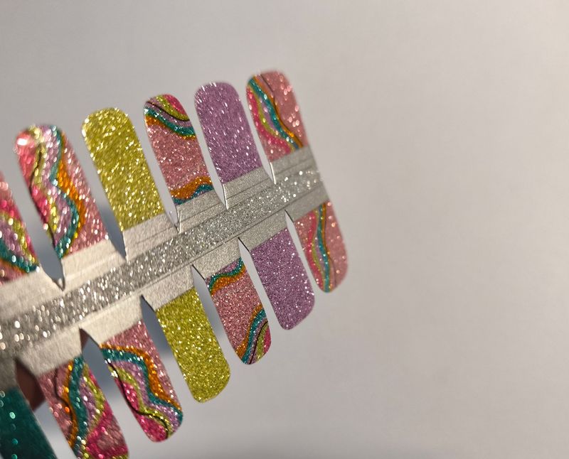 Candy Glitter, 16er-Fussfolie Magic Nail Wraps