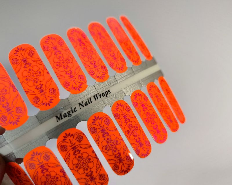 Awesome Electric Orange,  16er-Nagelfolie Magic Nail Wraps Exklusivdesign