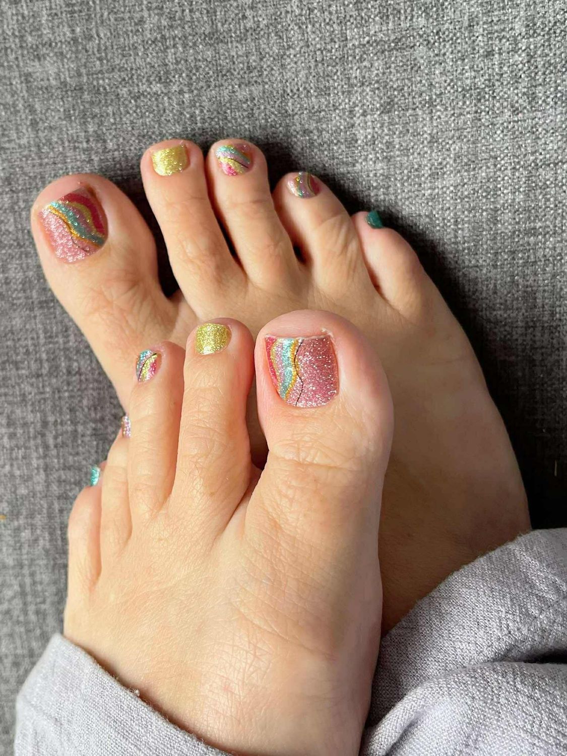 Candy Glitter, 16er-Fussfolie Magic Nail Wraps