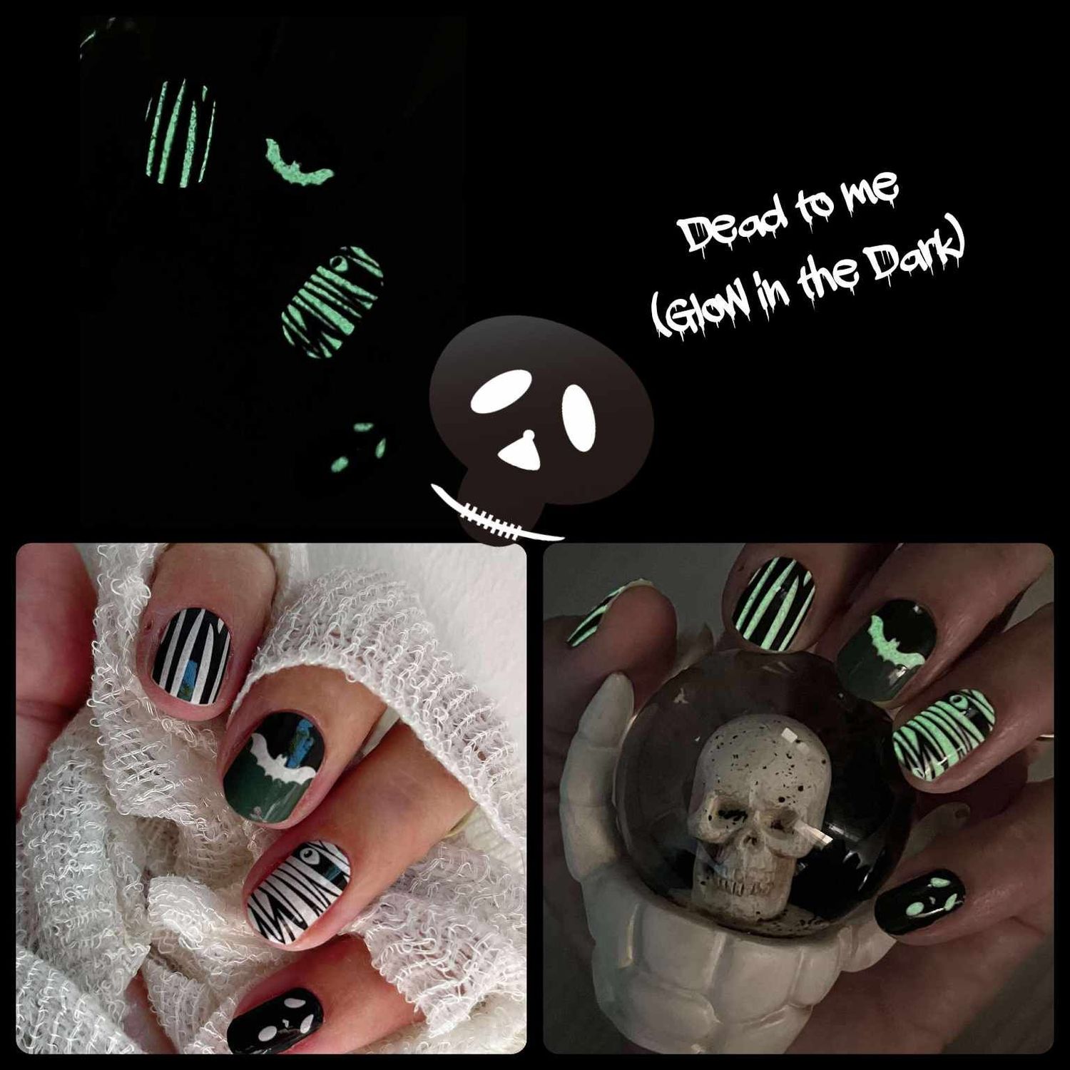 Dead to me, nachtleuchtende 16-er Nagelfolie Magic Nail Wraps Dead to me, nachtleuchtende 16-er Nagelfolie Magic Nail Wraps