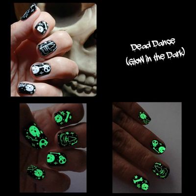 Dead Dance, nachtleuchtende 16-er Nagelfolie Magic Nail Wraps