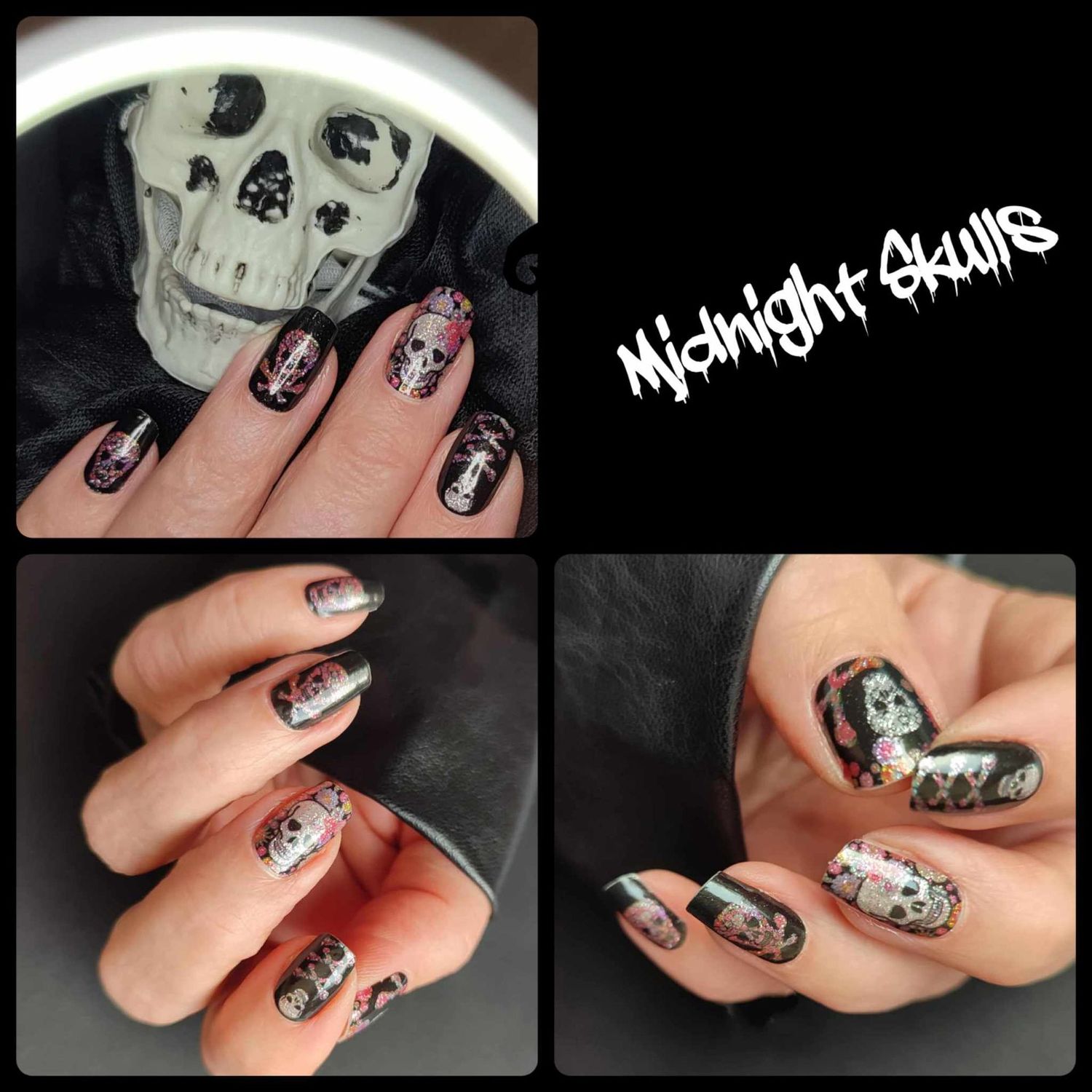Midnight Skulls, 16-er Nagelfolie Magic Nail Wraps Midnight Skulls, 16-er Nagelfolie Magic Nail Wraps
