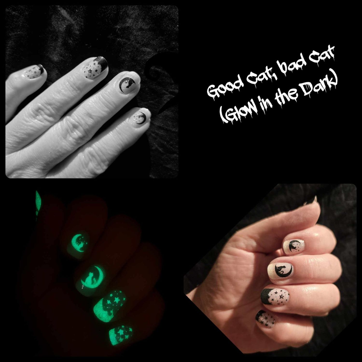 Good Cat, bad Cat, nachtleuchtende 16-er Nagelfolie Magic Nail Wraps Good Cat, bad Cat, nachtleuchtende 16-er Nagelfolie Magic Nail Wraps