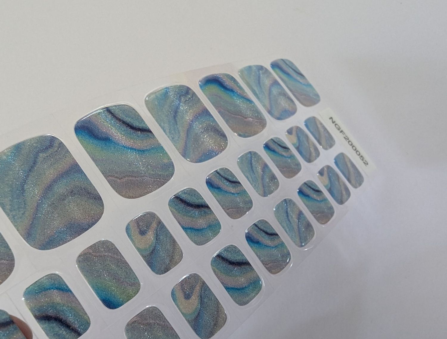Glimmering Sky, UV-Gel-Folie für Füße, 32er-Nagelfolie Magic Nail Wraps, NGF200052
