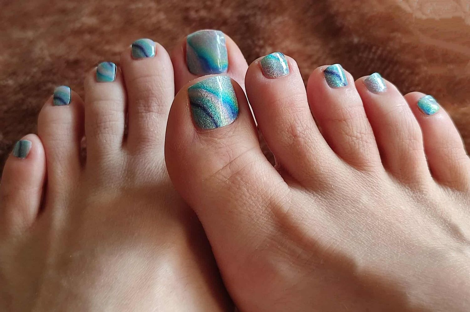 Glimmering Sky, UV-Gel-Folie für Füße, 32er-Nagelfolie Magic Nail Wraps, NGF200052