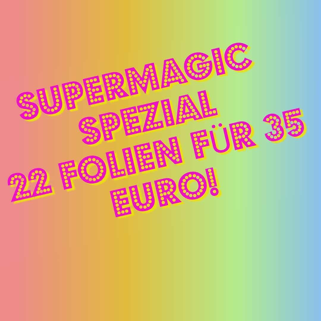 SUPERMAGIC SPEZIAL, Set mit 22 x 16er-Nagelfolien, Magic Nail Wraps Exklusivdesigns, deckend Nur für kurze Zeit erhältlich!