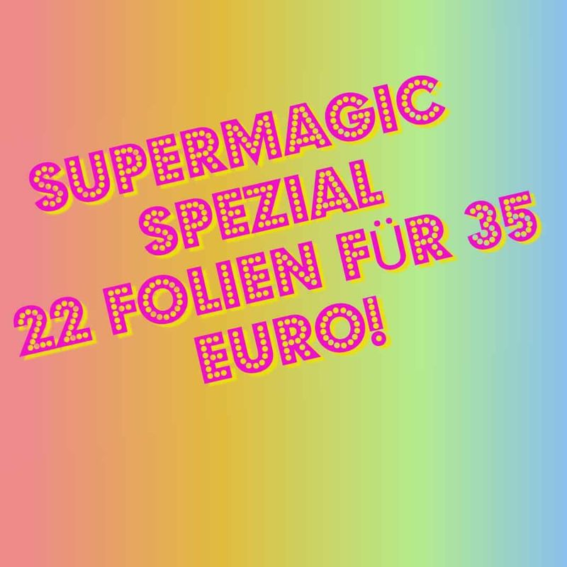 SUPERMAGIC SPEZIAL, Set mit 22 x 16er-Nagelfolien, Magic Nail Wraps Exklusivdesigns, deckend Nur für kurze Zeit erhältlich!