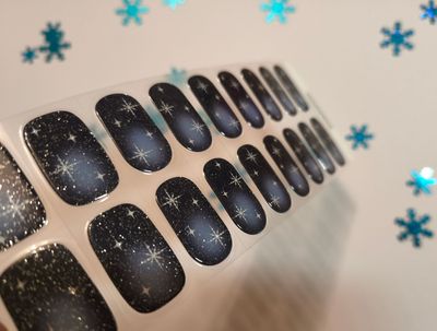 Midnight Snowfall, UV-Gel-Folie, 20er-Nagelfolie Magic Nail Wraps NG200658 Midnight Snowfall, UV-Gel-Folie, 20er-Nagelfolie Magic Nail Wraps NG200658