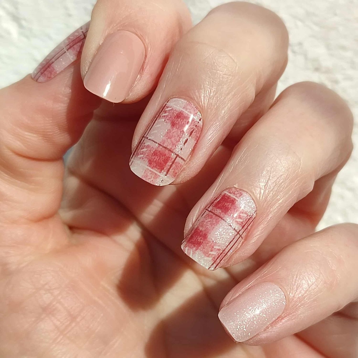Natural Plaid, UV-Gel-Folie, 20er-Nagelfolie Magic Nail Wraps NG200653