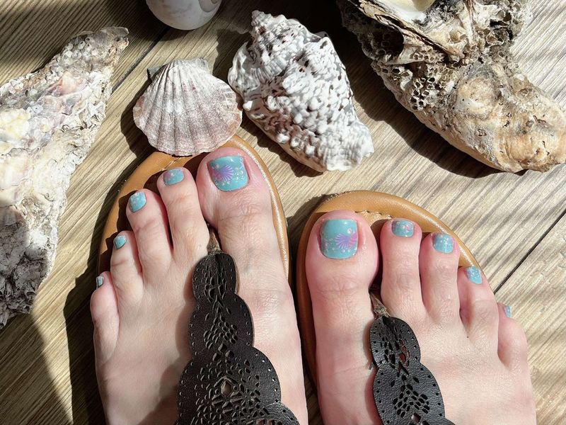 Tamina Beach, 16er-Fussfolie, Magic Nail Wraps Exklusivdesign