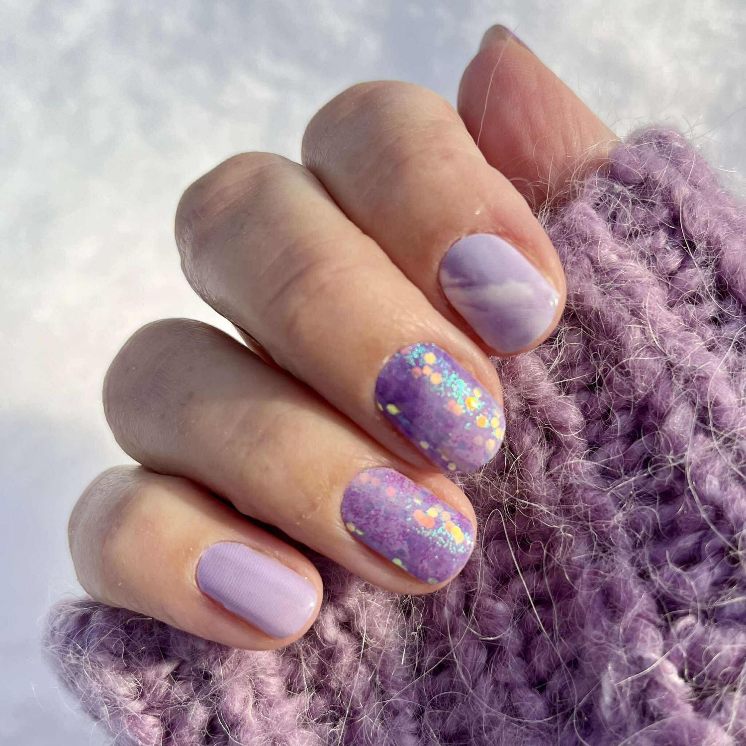 Fliederfunkeln, 16-er Nagelfolie Magic Nail Wraps