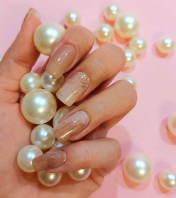 Marble Leaves, leicht semitransparente UV-Gel-Folie, 20er-Nagelfolie Magic Nail Wraps NG200604