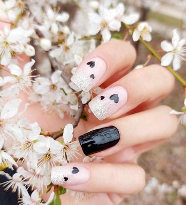 Give me your Heartbeat, teilweise leicht semitransparente UV-Gel-Folie, 20er-Nagelfolie Magic Nail Wraps, NG200516