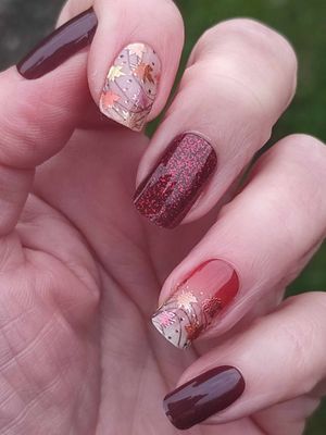 Glowing Leaves, teilweise transparente UV-Gel-Folie, 20er-Nagelfolie Magic Nail Wraps, NG200448 Glowing Leaves, teilweise transparente UV-Gel-Folie, 20er-Nagelfolie Magic Nail Wraps, NG200448