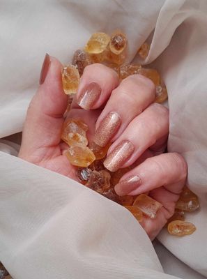 Brilliant Caramel, leicht semitransparente UV-Gel-Folie , 20er-Nagelfolie Magic Nail Wraps NG200229