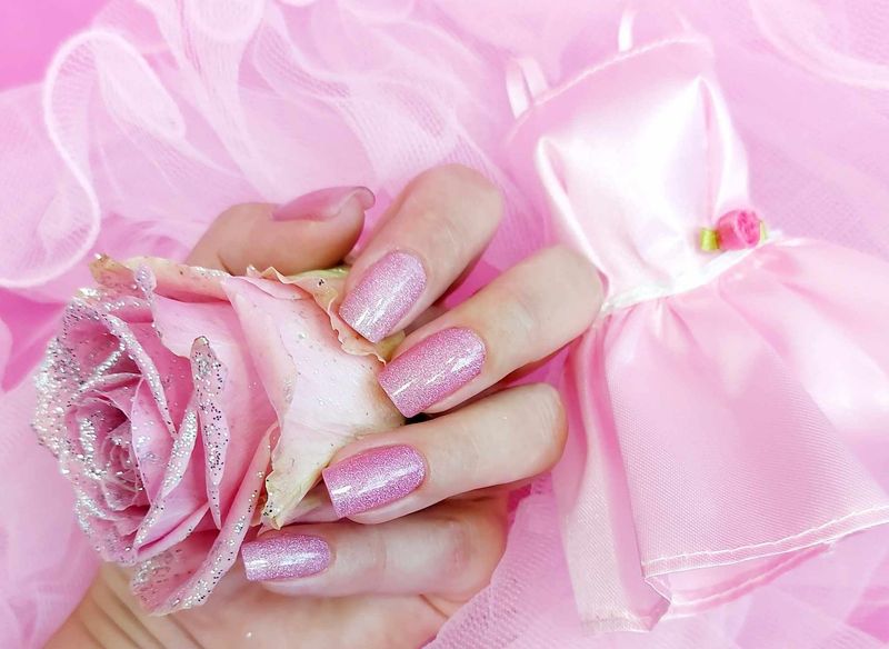 Icy Pink, leicht semitransparente UV-Gel-Folie , 20er-Nagelfolie Magic Nail Wraps NG200232