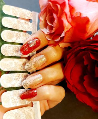 Golden Garden, Overlay, 16er-Nagelfolie