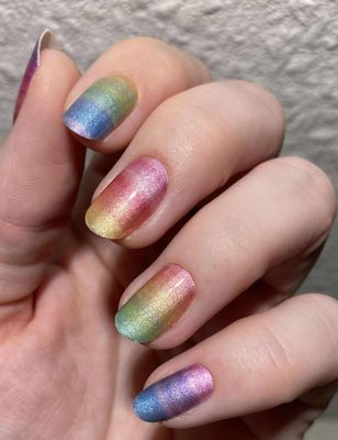 Unicorn Rainbow, Pearl-Shimmer-Finish, 22er-Premium Nagelfolie Magic Nail Wraps