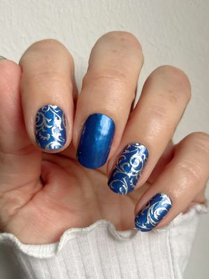 Silver Tendrils, Overlay, 16-er Nagelfolie Magic Nail Wraps