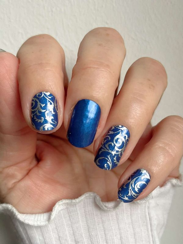 Silver Tendrils, Overlay, 16-er Nagelfolie Magic Nail Wraps