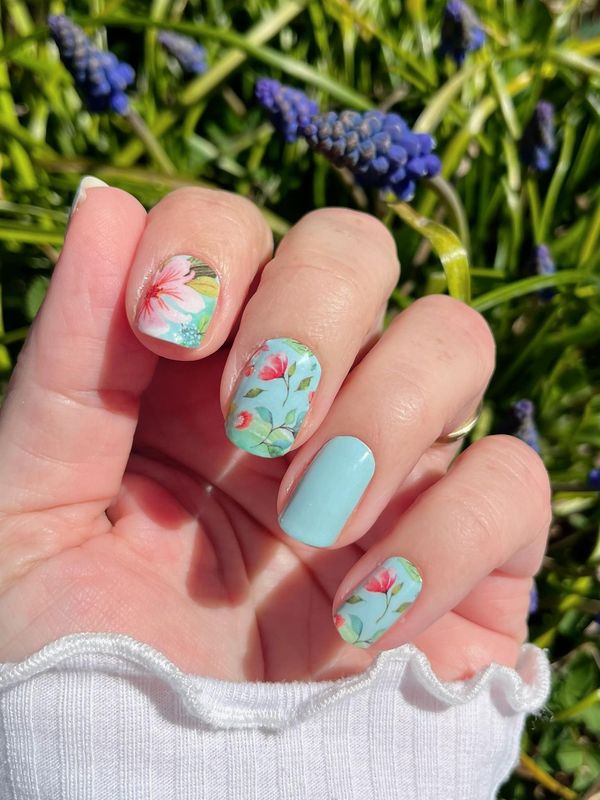 Turquoise Garden, 16-er Nagelfolie Magic Nail Wraps