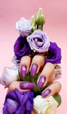 Falling Purple,  16er-Nagelfolie
