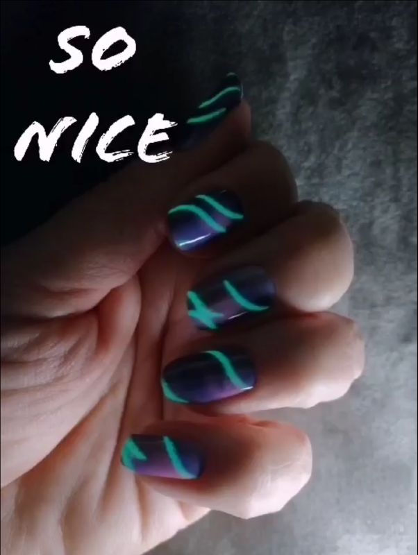 Afterglow, nachtleuchtend, 16er-Nagelfolie