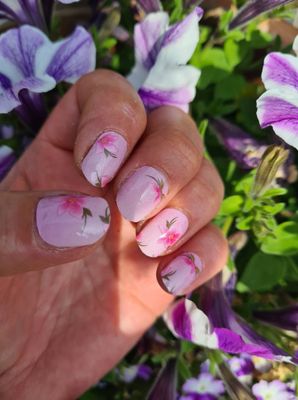 Tahiti Flower Girl, Overlay, 16er-Nagelfolie