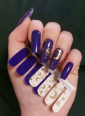 Sun, Moons and Stars, transparente 16er-Nagelfolie Magic Nail Wraps