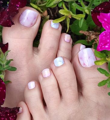 Pastel Marble, 16er-Fussfolie Magic Nail Wraps