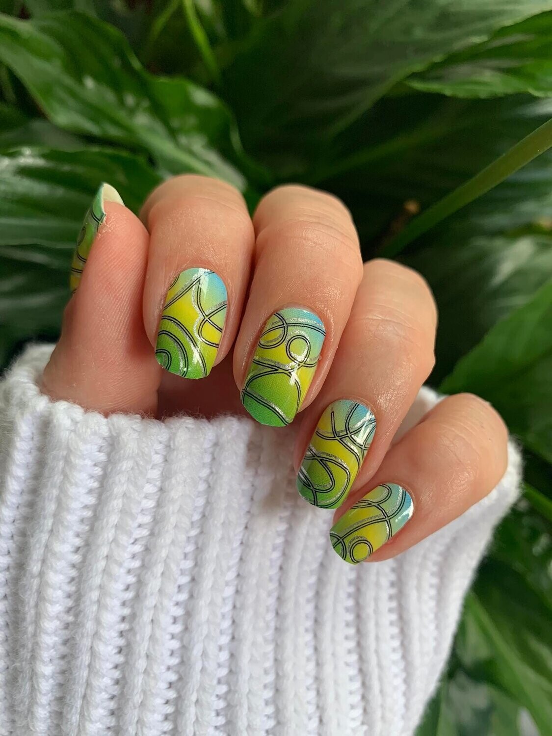 Lines of Summer, 16er-Nagelfolie Lines of Summer, 16er-Nagelfolie