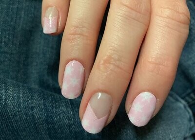The first Snow, teilweise durchsichtig, 16er-Nagelfolie Magic Nail Wraps Exklusivdesign