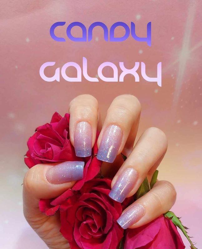 Candy Galaxy, semitransparente UV-Gel-Folie , 20er-Nagelfolie Magic Nail Wraps NG200240