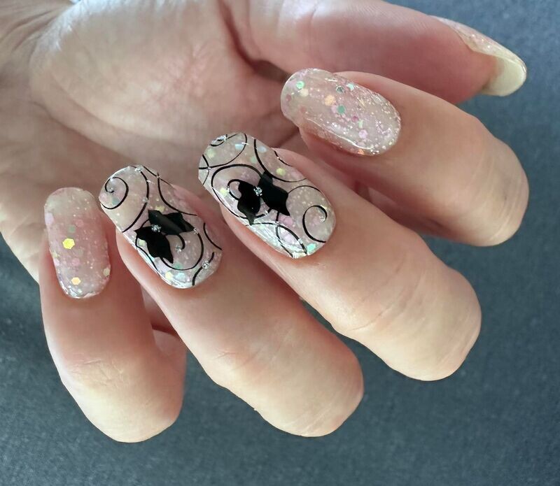 Diamond Butterflies, Overlay, 16-er Nagelfolie Magic Nail Wraps
